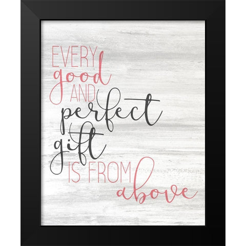 Perfect Gift pink Black Modern Wood Framed Art Print by Kimberly, Allen