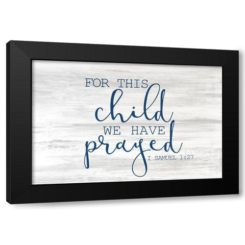 For this Child blue Black Modern Wood Framed Art Print with Double Matting by Kimberly, Allen