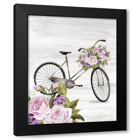 Spring Ride Black Modern Wood Framed Art Print with Double Matting by Kimberly, Allen