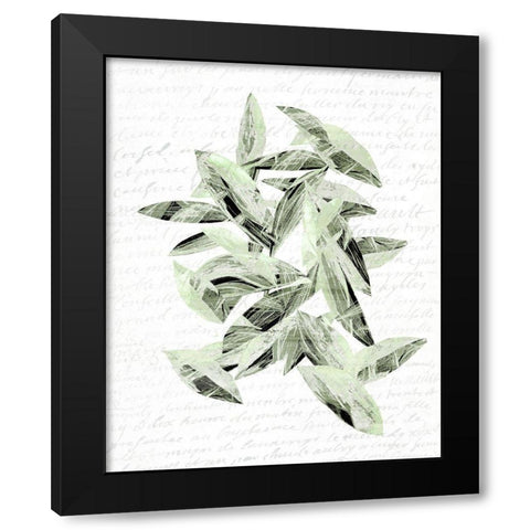 Falling Leaves 1 Black Modern Wood Framed Art Print by Kimberly, Allen