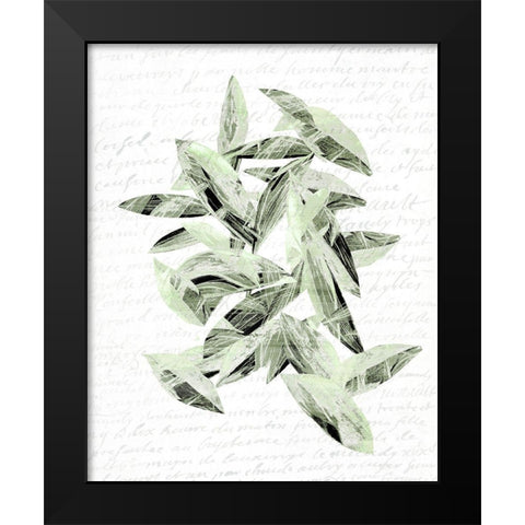 Falling Leaves 1 Black Modern Wood Framed Art Print by Kimberly, Allen