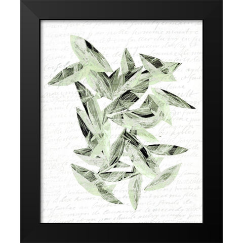 Falling Leaves 2 Black Modern Wood Framed Art Print by Kimberly, Allen