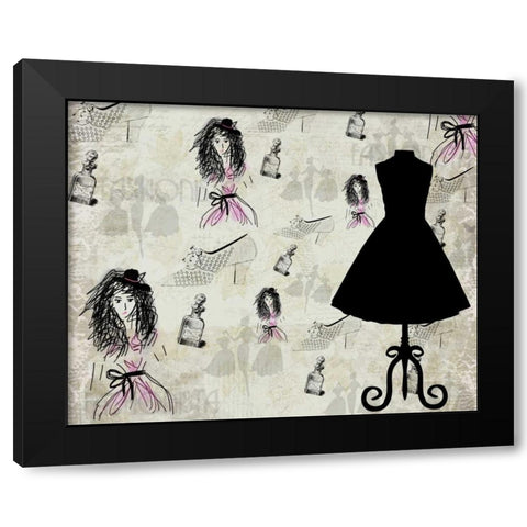 Fashionista Black Modern Wood Framed Art Print with Double Matting by Allen, Kimberly