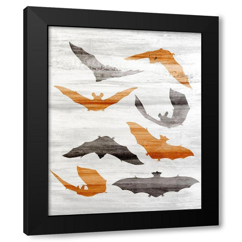 Batty Black Modern Wood Framed Art Print with Double Matting by Kimberly, Allen