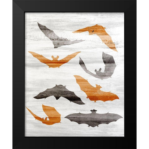 Batty Black Modern Wood Framed Art Print by Kimberly, Allen
