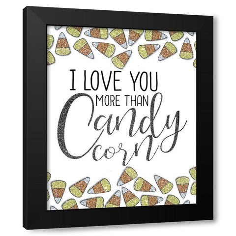 More Than Candy Corn Black Modern Wood Framed Art Print by Kimberly, Allen