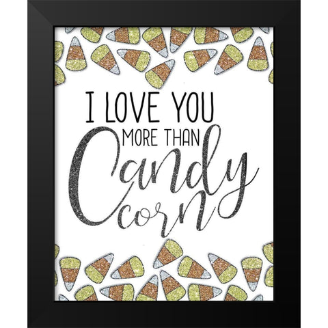 More Than Candy Corn Black Modern Wood Framed Art Print by Kimberly, Allen
