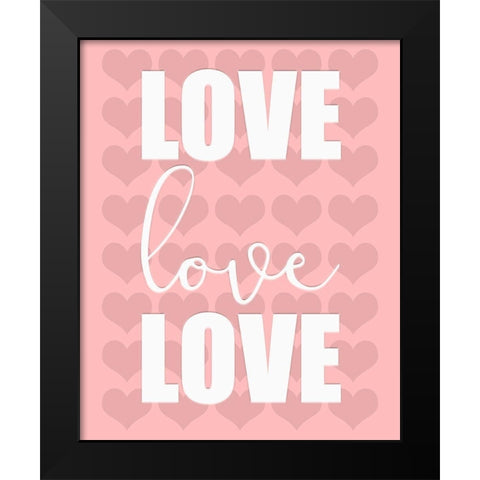 Love 1 Black Modern Wood Framed Art Print by Kimberly, Allen