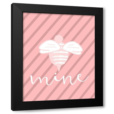 Love 3 Black Modern Wood Framed Art Print with Double Matting by Kimberly, Allen