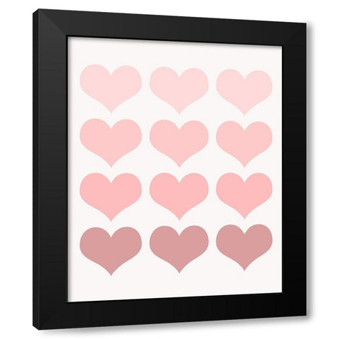 Love 5 Black Modern Wood Framed Art Print by Kimberly, Allen