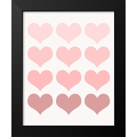 Love 5 Black Modern Wood Framed Art Print by Kimberly, Allen