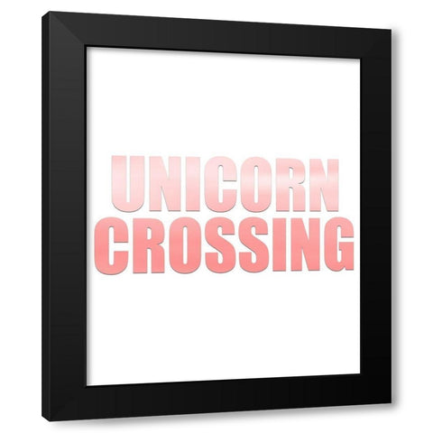 Ombre Pink 2 Black Modern Wood Framed Art Print with Double Matting by Kimberly, Allen