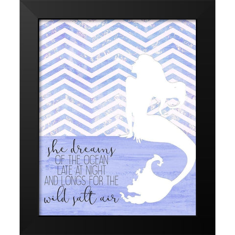 She Dreams Black Modern Wood Framed Art Print by Kimberly, Allen