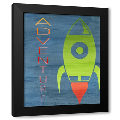 Space Explore 2 Black Modern Wood Framed Art Print with Double Matting by Kimberly, Allen