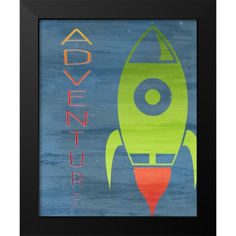 Space Explore 2 Black Modern Wood Framed Art Print by Kimberly, Allen