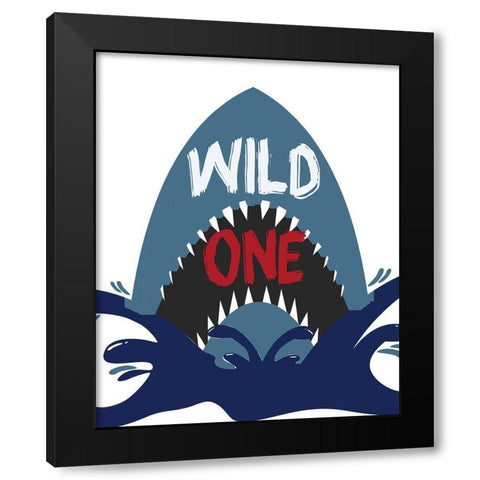 Wild One 4 Black Modern Wood Framed Art Print by Kimberly, Allen