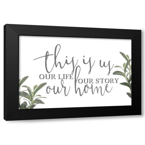 Homebody 9 Black Modern Wood Framed Art Print with Double Matting by Kimberly, Allen