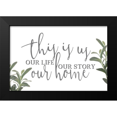 Homebody 9 Black Modern Wood Framed Art Print by Kimberly, Allen