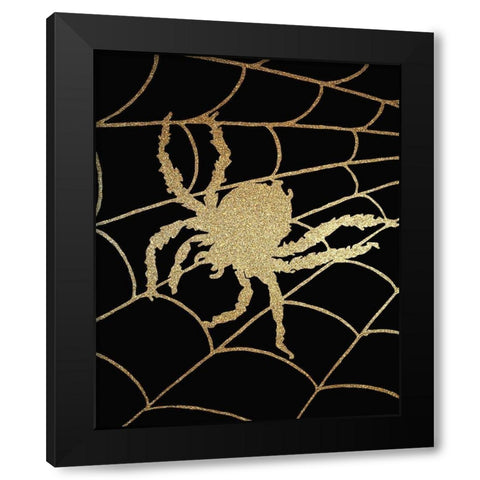 Halloween Gold 2 Black Modern Wood Framed Art Print by Kimberly, Allen
