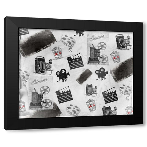 Movie Time Black Modern Wood Framed Art Print with Double Matting by Allen, Kimberly