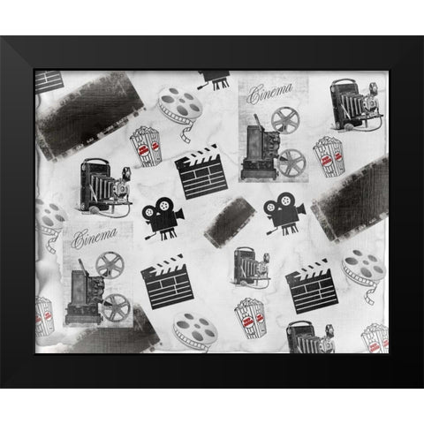 Movie Time Black Modern Wood Framed Art Print by Allen, Kimberly