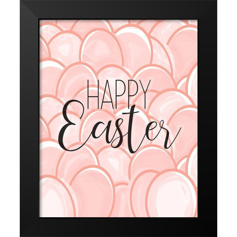 Happy Easter Black Modern Wood Framed Art Print by Kimberly, Allen