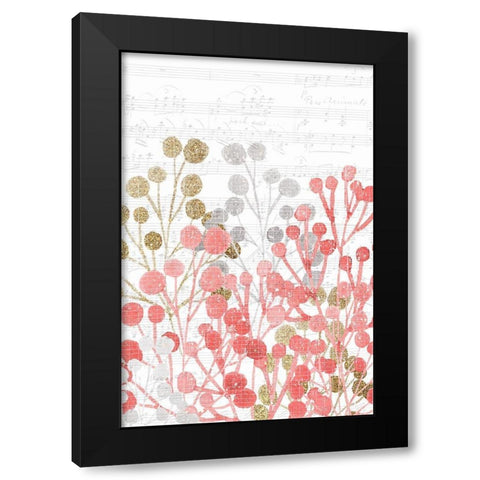 Music in the Garden 1 Black Modern Wood Framed Art Print with Double Matting by Kimberly, Allen
