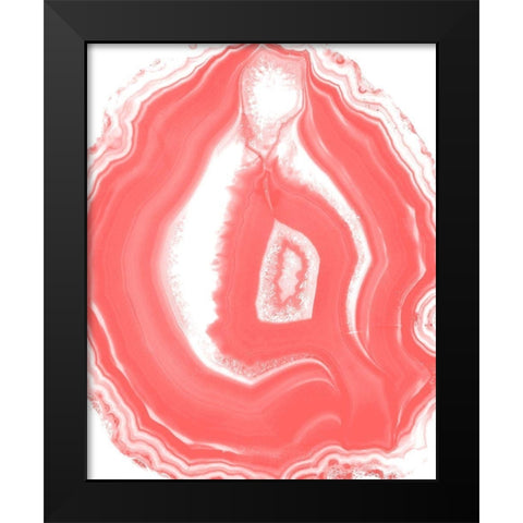 Agate Coral 3 Black Modern Wood Framed Art Print by Kimberly, Allen