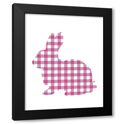 Bunny Gingham 2 Black Modern Wood Framed Art Print with Double Matting by Kimberly, Allen