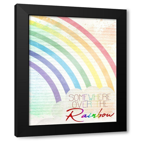 Somewhere Over the Rainbow 1 Black Modern Wood Framed Art Print by Kimberly, Allen