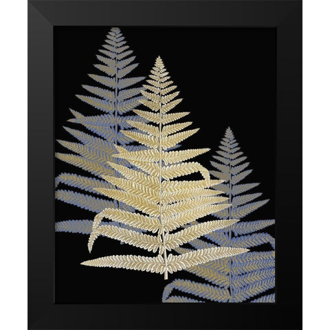 Gilded Fern 2 Black Modern Wood Framed Art Print by Kimberly, Allen