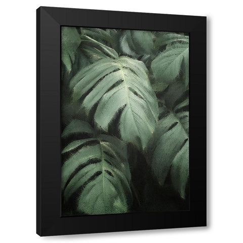 Greenery 1 Black Modern Wood Framed Art Print by Kimberly, Allen