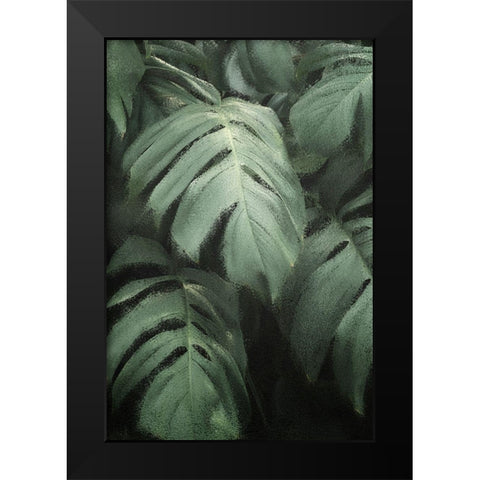 Greenery 1 Black Modern Wood Framed Art Print by Kimberly, Allen