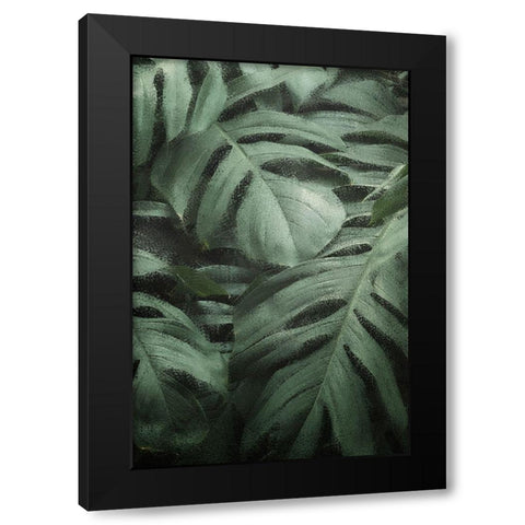 Greenery 2 Black Modern Wood Framed Art Print with Double Matting by Kimberly, Allen