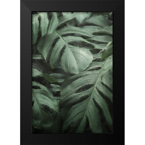 Greenery 2 Black Modern Wood Framed Art Print by Kimberly, Allen