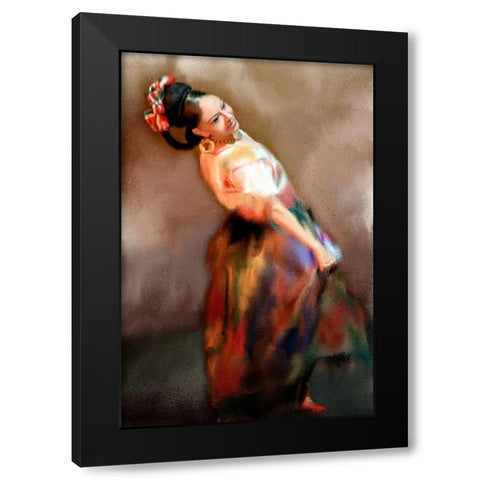 Dance Black Modern Wood Framed Art Print by Kimberly, Allen