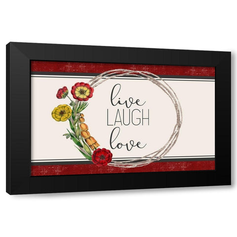 Live Well 2 Black Modern Wood Framed Art Print with Double Matting by Kimberly, Allen