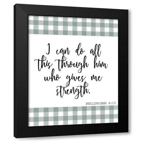 I Can Black Modern Wood Framed Art Print with Double Matting by Kimberly, Allen