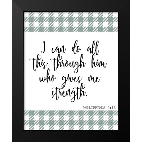 I Can Black Modern Wood Framed Art Print by Kimberly, Allen