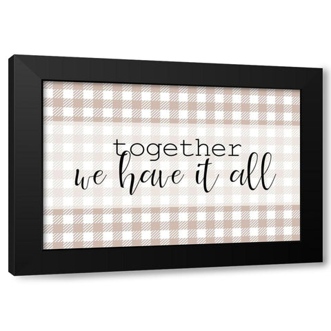 Together Black Modern Wood Framed Art Print with Double Matting by Kimberly, Allen