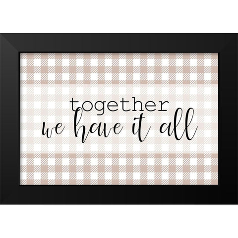 Together Black Modern Wood Framed Art Print by Kimberly, Allen