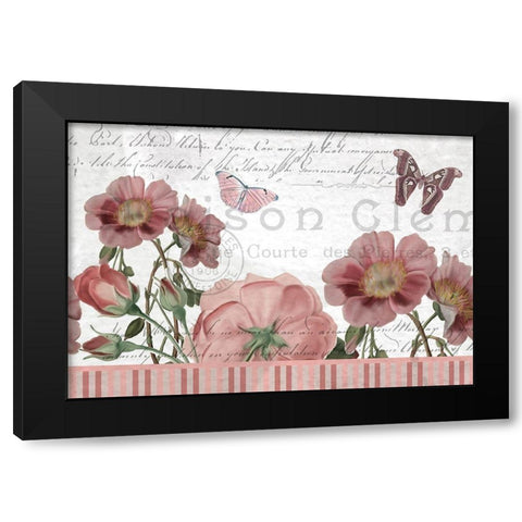 Flight of the Butterflies Black Modern Wood Framed Art Print by Kimberly, Allen