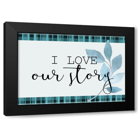 Blue Hues 2 Black Modern Wood Framed Art Print by Kimberly, Allen