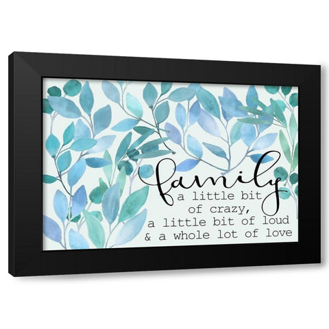 Blue Hues 7 Black Modern Wood Framed Art Print by Kimberly, Allen