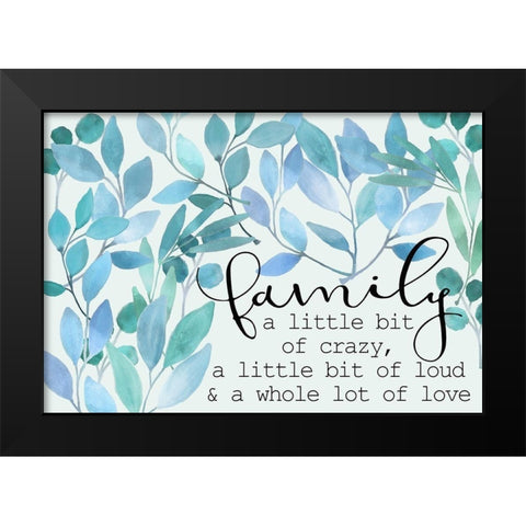 Blue Hues 7 Black Modern Wood Framed Art Print by Kimberly, Allen