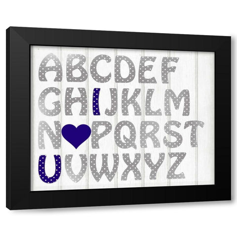 ABC Boy Black Modern Wood Framed Art Print by Allen, Kimberly