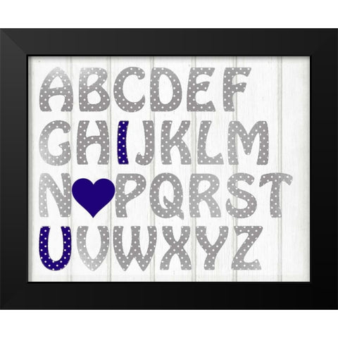 ABC Boy Black Modern Wood Framed Art Print by Allen, Kimberly