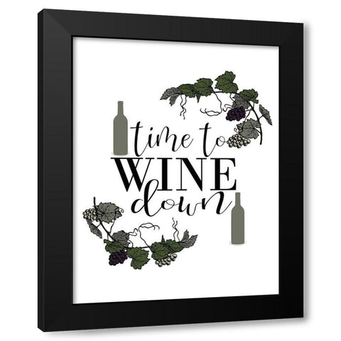 On the Vine 8 Black Modern Wood Framed Art Print by Kimberly, Allen