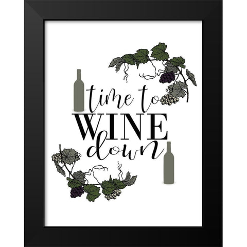 On the Vine 8 Black Modern Wood Framed Art Print by Kimberly, Allen
