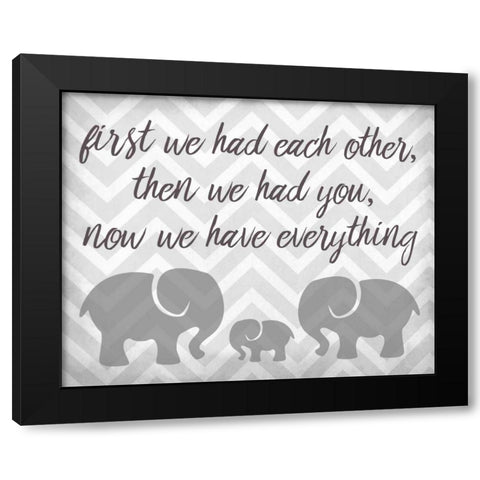 Everything Black Modern Wood Framed Art Print by Allen, Kimberly